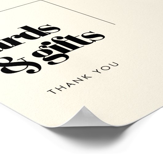 Eenvoudige elegante & chique bruiloft Kaarten & Gi Poster (Hoek)