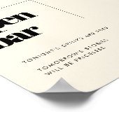 Eenvoudige elegante & chique bruiloft Open Bar tek Poster (Hoek)