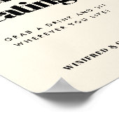 Eenvoudige elegante & chique bruiloft Open Zitplaa Poster (Hoek)