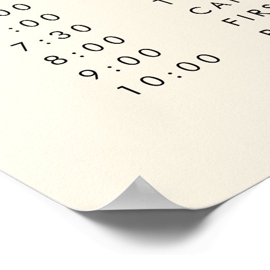 Eenvoudige elegante & chique bruiloft Orde der geb Poster (Hoek)