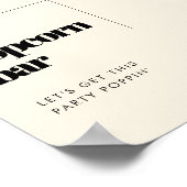 Eenvoudige elegante & chique bruiloft Popcorn bar  Poster (Hoek)