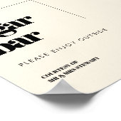 Eenvoudige elegante & chique bruiloft sigaar Bar t Poster (Hoek)