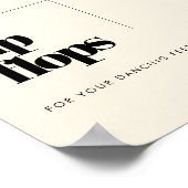 Eenvoudige elegante & chique bruiloft Teenslippers Poster (Hoek)