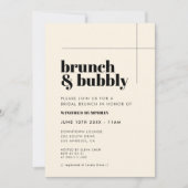 Eenvoudige elegante & chique brunch en bubble kaart (Voorkant)