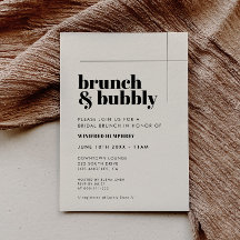 Eenvoudige elegante & chique brunch en bubble