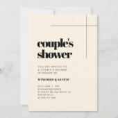 Eenvoudige elegante & chique Couple's Shower Kaart (Voorkant)