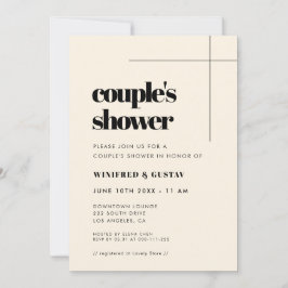 Eenvoudige elegante & chique Couple's Shower Kaart