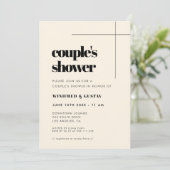 Eenvoudige elegante & chique Couple's Shower Kaart (Staand voorkant)