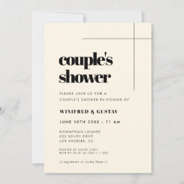 Eenvoudige elegante & chique Couple's Shower Kaart