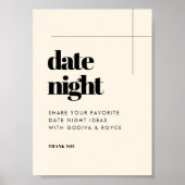 Eenvoudige elegante & chique Date nacht ideeën tek Poster (Voorkant)
