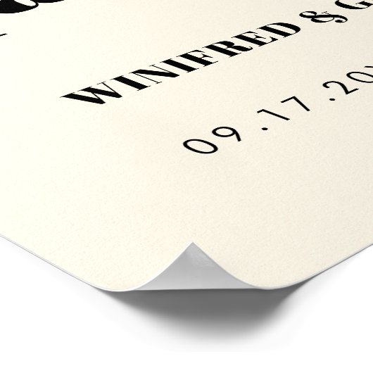 Eenvoudige elegante & chique Engagement party welk Poster (Hoek)