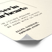 Eenvoudige elegante & chique Forever in ons harten Poster (Hoek)