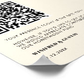 Eenvoudige elegante & chique Honeymoon fonds QR-co Poster (Hoek)