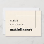 Eenvoudige elegante & chique Maid of Honor voorste Kaart (Voorkant)