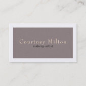 Eenvoudige elegante chique minimalistische make-up visitekaartje (Voorkant)