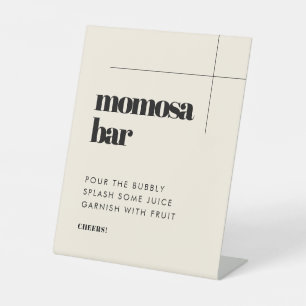 Eenvoudige elegante & chique Momosa bar Reclamebord Met Voetstuk