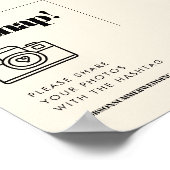 Eenvoudige elegante & chique Oh Snap bruiloft Hash Poster (Hoek)