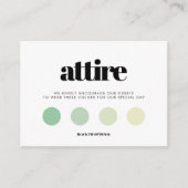 Eenvoudige elegante & chique trouwkleding informatiekaartje (Voorkant)