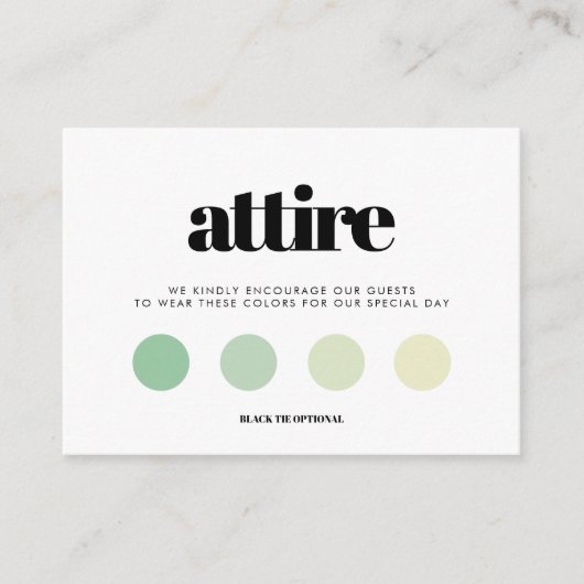 Eenvoudige elegante & chique trouwkleding informatiekaartje (Voorkant)