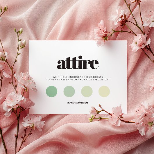 Eenvoudige elegante & chique trouwkleding informatiekaartje