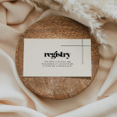 Eenvoudige elegante & chique trouwregisterkaart informatiekaartje