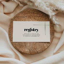 Eenvoudige elegante & chique trouwregisterkaart informatiekaartje