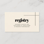 Eenvoudige elegante & chique trouwregisterkaart informatiekaartje (Voorkant)