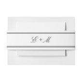 Eenvoudige Elegante Classic Monogram Initialen Bru Uitnodigingen Wikkel (Voorkant Voorbeeld)