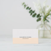 Eenvoudige Elegante Clean Pastel Stripe Consultant Visitekaartje (Staand voorkant)