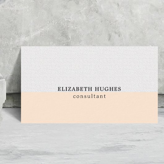 Eenvoudige Elegante Clean Pastel Stripe Consultant Visitekaartje
