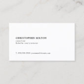 Eenvoudige Elegante consultant voor zwart-wit Visitekaartje (Voorkant)