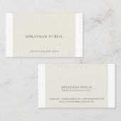 Eenvoudige elegante Creative Plain Professional Mo Visitekaartje (Voorkant / Achterkant)