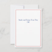 Eenvoudige Elegante Dag van de Arbeid met de vlag  Bedankkaart (Achterkant)