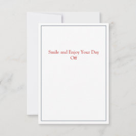 Eenvoudige Elegante Dag van de Arbeid met de vlag  Bedankkaart