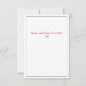 Eenvoudige Elegante Dag van de Arbeid met de vlag  Bedankkaart (Achterkant)