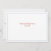 Eenvoudige Elegante Dag van de Arbeid met de vlag  Bedankkaart (Achterkant)