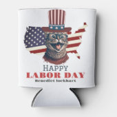 Eenvoudige Elegante Dag van de Arbeid met de vlag  Blikjeskoeler (Voorkant)