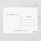 Eenvoudige Elegante Dag van de Arbeid met de vlag  Briefkaart (Achterkant)