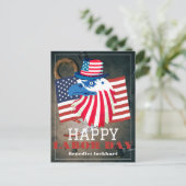 Eenvoudige Elegante Dag van de Arbeid met de vlag  Briefkaart (Staand voorkant)