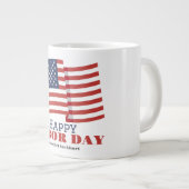 Eenvoudige Elegante Dag van de Arbeid met de vlag Grote Koffiekop (Voorkant rechts)