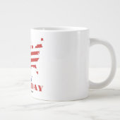 Eenvoudige Elegante Dag van de Arbeid met de vlag  Grote Koffiekop (Rechts)