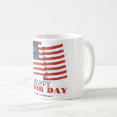 Eenvoudige Elegante Dag van de Arbeid met de vlag  Koffiemok (Voorkant rechts)