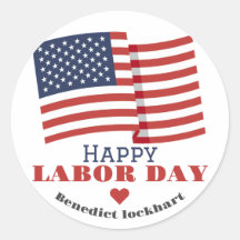 Eenvoudige Elegante Dag van de Arbeid met de vlag 