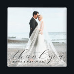 Eenvoudige elegante dank u bruiloft foto magneet<br><div class="desc">Eenvoudige elegante dank u bruiloft foto magneet</div>