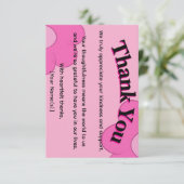 Eenvoudige Elegante Dankkaart Aangepaste Tekst Bedankkaart (Staand voorkant)