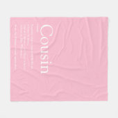 Eenvoudige Elegante Definitie Neef Roze Fleece Deken (Voorkant (Horizontaal))