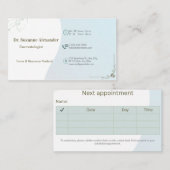 Eenvoudige elegante dermatoloog afspraak kaart visitekaartje (Voorkant / Achterkant)