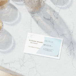 Eenvoudige elegante dermatoloog afspraak kaart visitekaartje