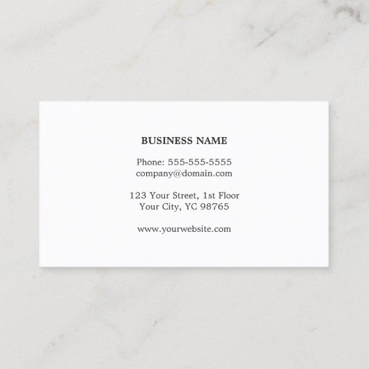 Eenvoudige Elegante Donkergrijze Faux Gold Stripe Visitekaartje (Achterkant)