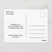 Eenvoudige elegante e-mailtekst voor prettig kerst briefkaart (Achterkant)
